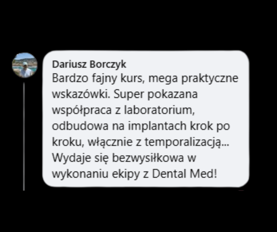 Opinia uczestnika kursu dr. Grabonia